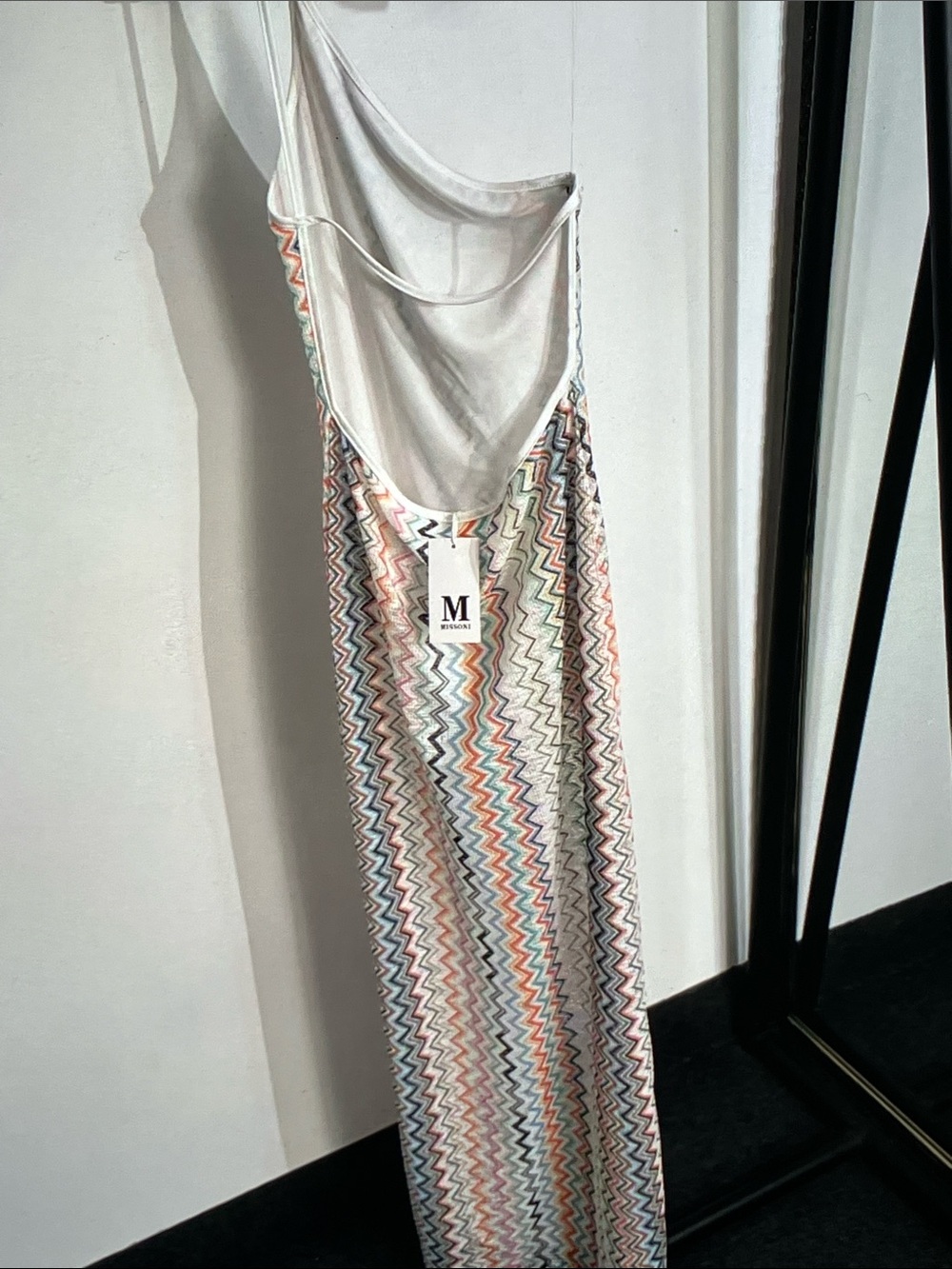 Missoni Pastel Zigzag One-Shoulder Maxi Dress - Picture 3 of 5